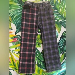 Ragged Priest 28 Purple Pink Mixed Pattern Plaid Fall School Skater Hipster Jean